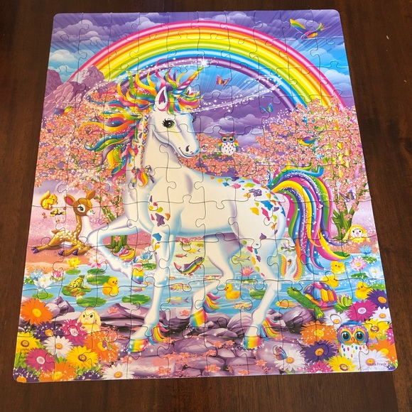 Lisa Frank Unicorn Rainbow Metal Lunchbox Tin and 100 Piece Puzzle - Picture 10 of 10